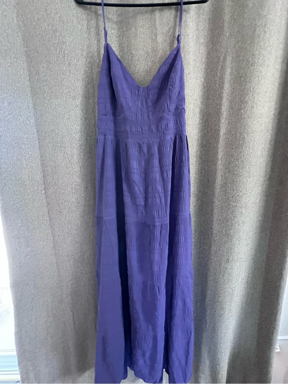 Purple Spaghetti-Strap Maxi Dress